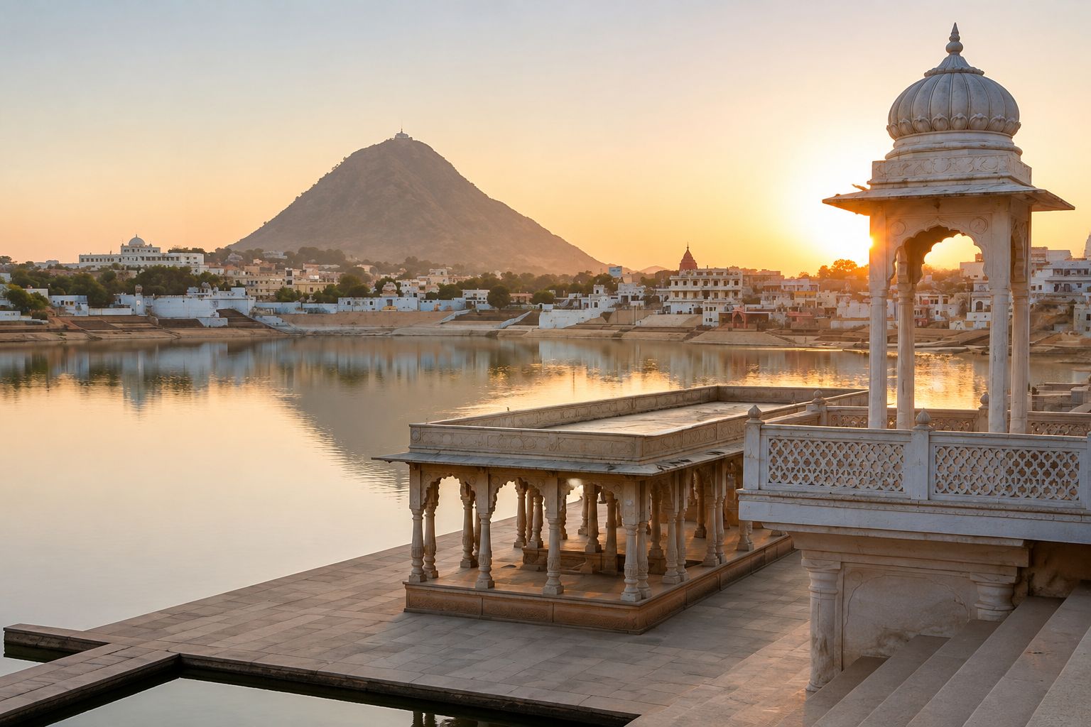 Luxury Hotel in Pushkar near Pushkar Lake with heritage architecture