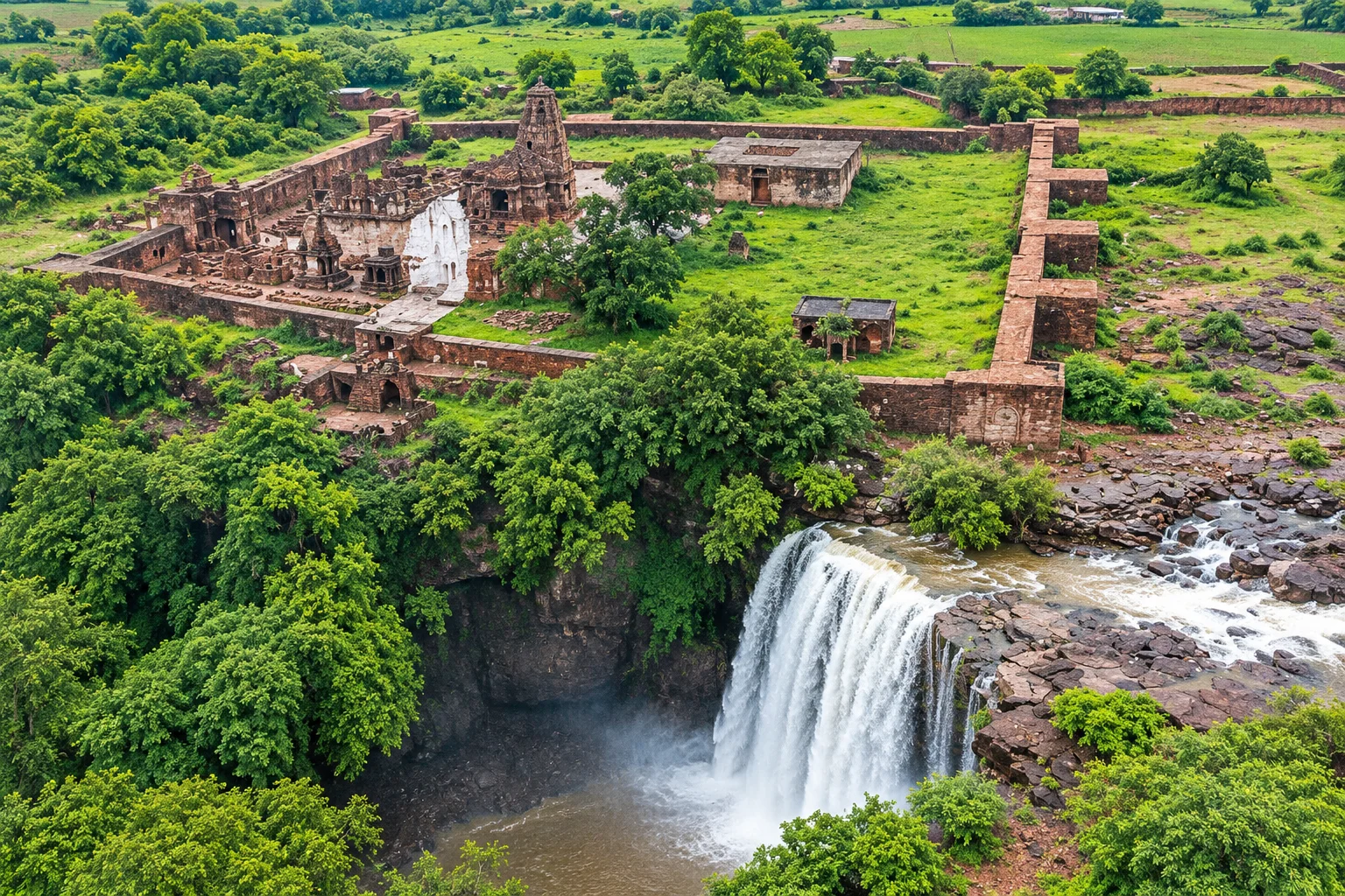 Menal Waterfalls and Temple