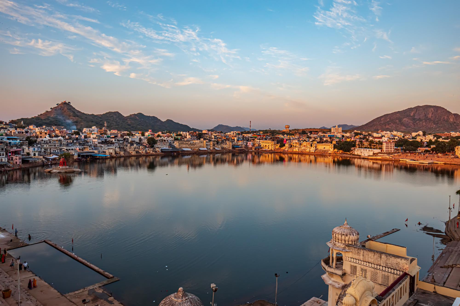 Pushkar Lake and sacred ghats in Rajasthan for international travellers